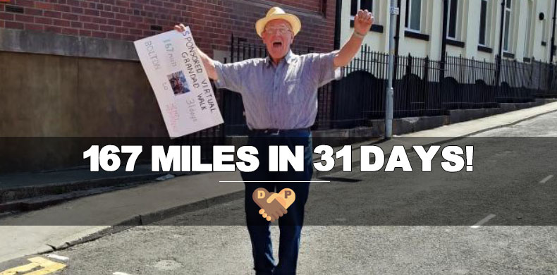 Grandad Raises Funds for the Bolton Destitution Project by Walking 167 Miles